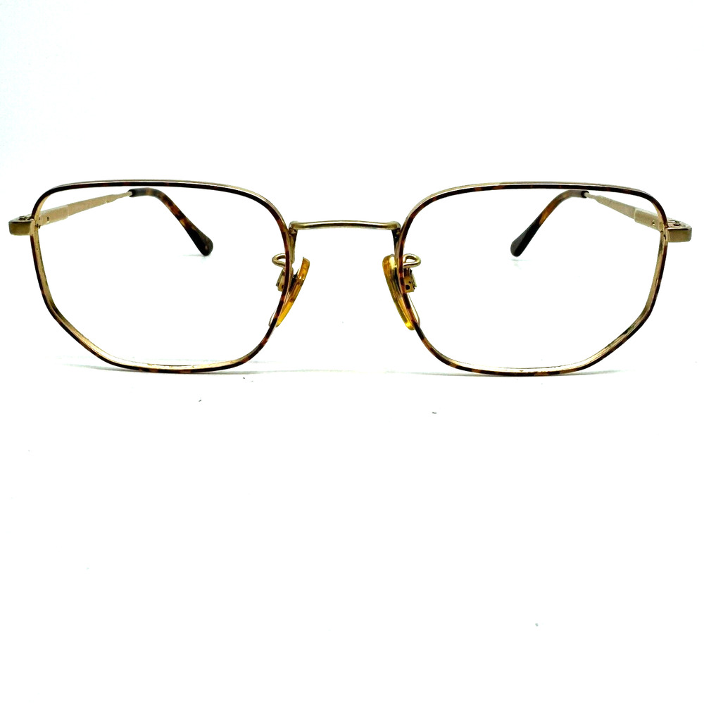 Giorgio Armani Eyeglasses Frames Gold Metal Brown Tortoise Frames Only H11744